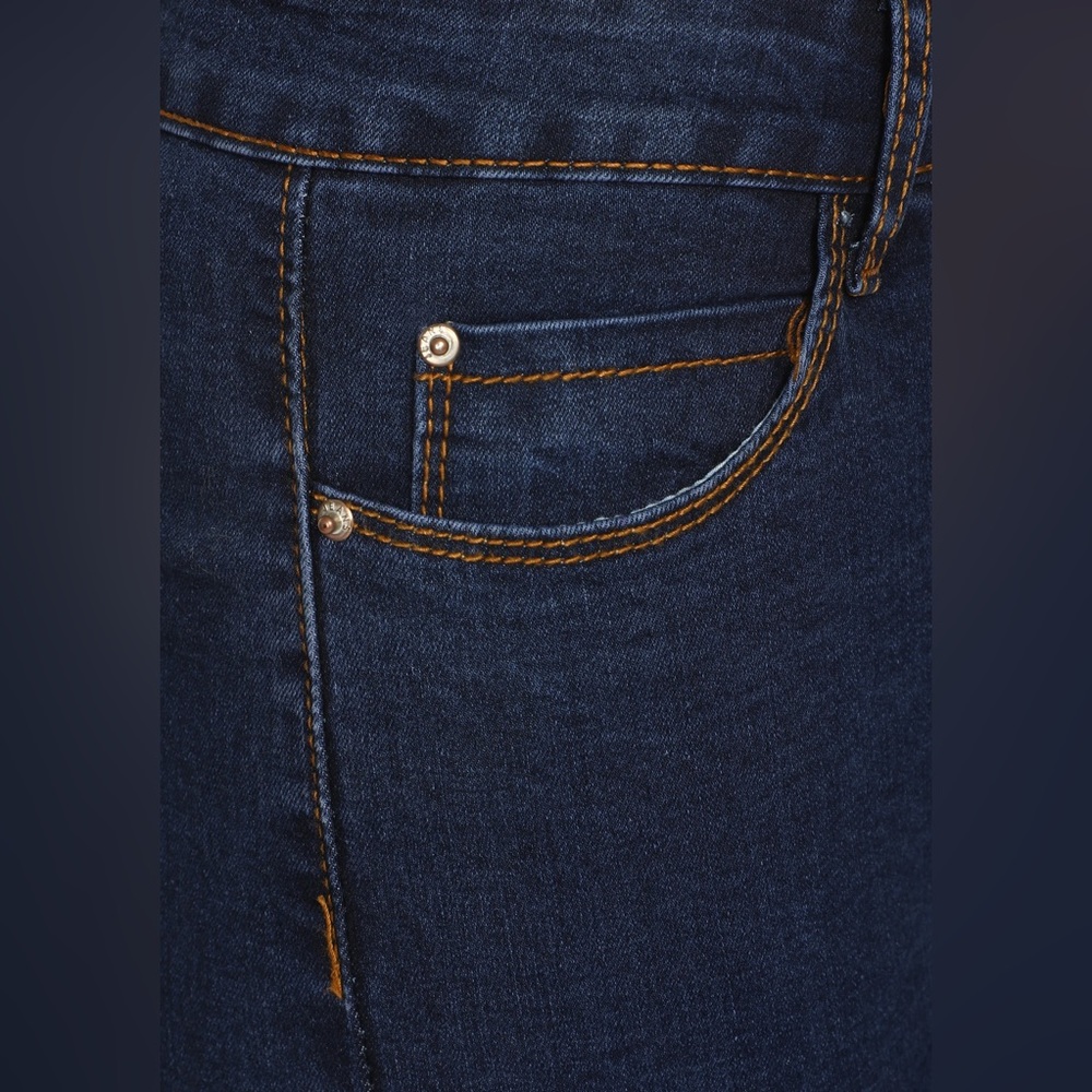 Lulu & Sky Dark Blue Skinny Jeans - Picture 6 of 7